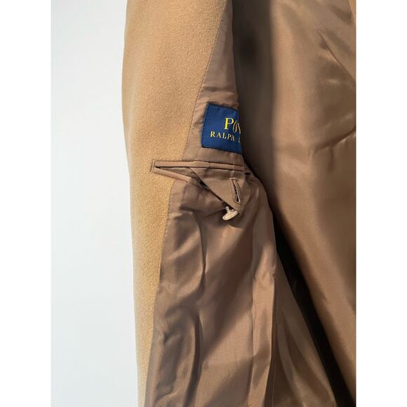 NWT Polo Ralph Lauren Hab Camel Wool Trench Coat Size 40R - Picture 12 of 13